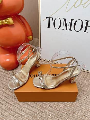 LV Cube Sandals gold 6.5cm
