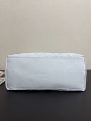 Chanel Coco Beach Shopping Tote Denim Light Blue Brown bag size 43x20x17cm - 4
