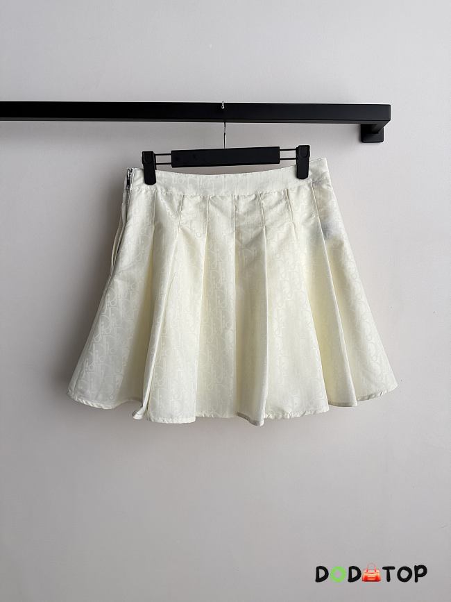 Dior Pleated Miniskirt white  - 1