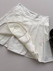 Dior Pleated Miniskirt white  - 5