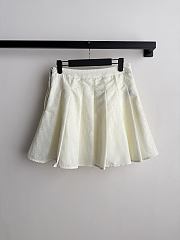 Dior Pleated Miniskirt white  - 2