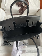 Hermes birkin Box Leather black bag size 30x22x16cm - 6