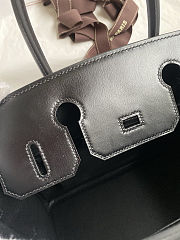 Hermes birkin Box Leather black bag size 30x22x16cm - 5