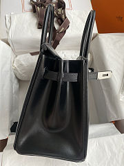 Hermes birkin Box Leather black bag size 30x22x16cm - 3