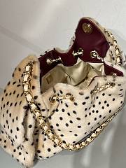 Chanel 25C Drawstring Handbag Beige Sheepskin bag size 20x22x12.5cm - 6