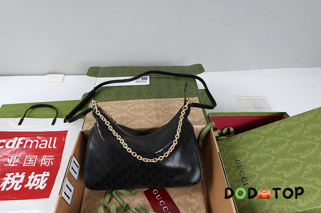 Gucci Lady Lunetta Chain shoulder bag black size 30x24x6cm - 1