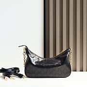 Gucci Lady Lunetta Chain shoulder bag black size 24x15x5cm - 6