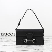 Gucci Horsebit Ristretto medium shoulder bag black size 2614.5×4.5cm - 1