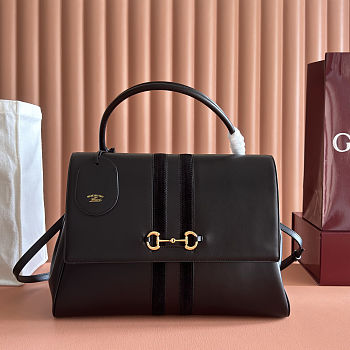 Gucci Paparazzo top handle bag black size 37x29x13cm