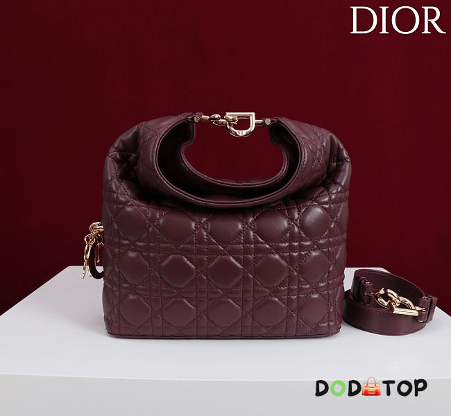 Dior Toujours Hobo Bag Dark red size 24x27x9cm - 1