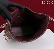 Dior Toujours Hobo Bag Dark red size 24x27x9cm - 4