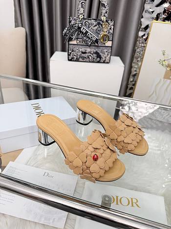 Dior Bloom Heeled Slide beige 