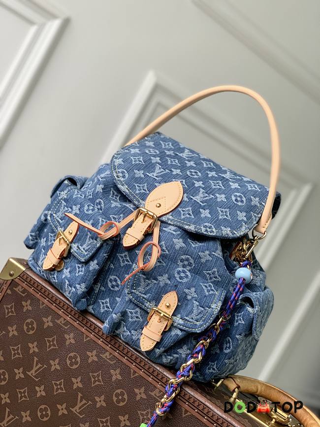 LV Montsouris Cargo Denim Rendez-Vous Backpack size 32 x 30.5 x 16 - 1