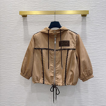 Louis Vuitton Lace Trim Hooded Parka