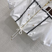 Louis Vuitton Lace Trim Hooded Parka white  - 4