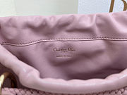 Dior Medium Lady Bag Pink Woven Calfskin bag size 24x21x12cm  - 2