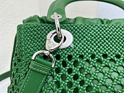 Dior Medium Lady Bag green Woven Calfskin bag size 24x21x12cm - 3