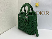 Dior Medium Lady Bag green Woven Calfskin bag size 24x21x12cm - 2