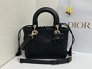 Dior Medium Lady Bag black Woven Calfskin bag size 24x21x12cm  - 1