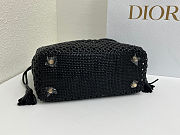 Dior Medium Lady Bag black Woven Calfskin bag size 24x21x12cm  - 6