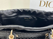 Dior Medium Lady Bag black Woven Calfskin bag size 24x21x12cm  - 5