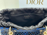 Dior Medium Lady Bag blue Woven Calfskin bag size 24x21x12cm - 5