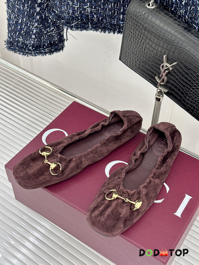 Gucci Prima ballerina flats for women brown - 1