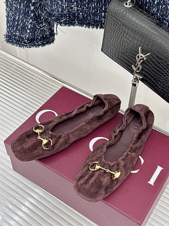 Gucci Prima ballerina flats for women brown
