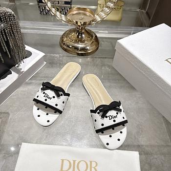 Dior Dway Heeled Slide white and black