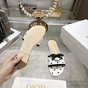 Dior Dway Heeled Slide white and black - 2