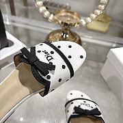 Dior Dway Heeled Slide white and black - 3
