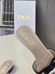 Dior Dway Heeled Slide white and black 4.5cm - 6