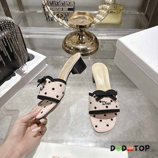 Dior Dway Heeled Slide pink 4.5cm - 1