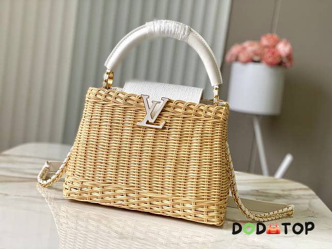 Louis Vuitton Rattan Calfskin Capucines bag size 27x18x9cm -01 - 1
