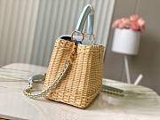 Louis Vuitton Rattan Calfskin Capucines bag blue size 27x18x9cm  - 6