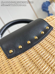 Louis Vuitton Rattan Calfskin Capucines bag black size 27x18x9cm - 6