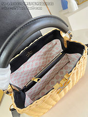 Louis Vuitton Rattan Calfskin Capucines bag black size 27x18x9cm - 5