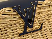 Louis Vuitton Rattan Calfskin Capucines bag navy size 27x18x9cm - 3