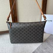 Celine Duo Zipped Bag In Triomphe Canvas And Natural Calfskin size 36.5×24×10cm - 1
