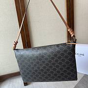 Celine Duo Zipped Bag In Triomphe Canvas And Natural Calfskin size 36.5×24×10cm - 5