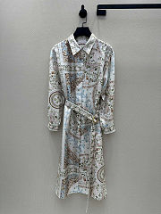 Louis Vuitton Flower Foulard Shirt Dress  - 1