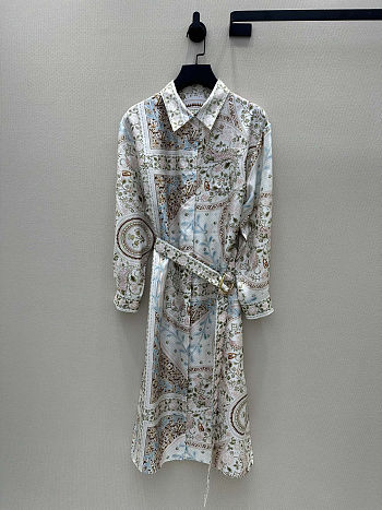 Louis Vuitton Flower Foulard Shirt Dress 