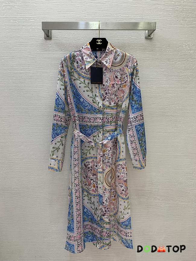 Louis Vuitton Flower Foulard Shirt Dress -01 - 1
