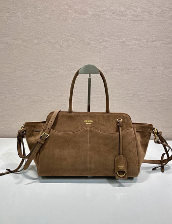 Prada Carry large suede bag size 33x22x15cm