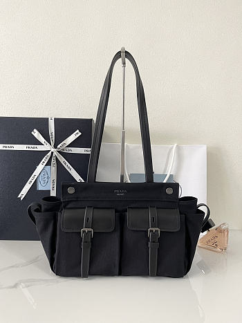 Prada Route medium leather tote bag size 30x22x15cm