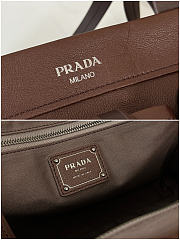 Prada Route large leather tote bag Color Cocoa Brown size 34x25x17cm - 3