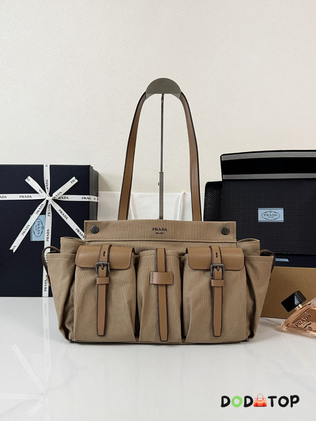 Prada Route large leather tote bag color sand Beige size 34x25x17cm - 1