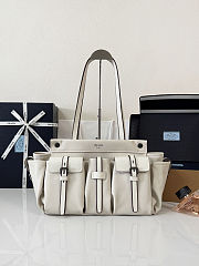 Prada Route large leather tote bag white size 34x25x17cm - 1