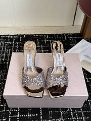JimmyChoo Crystal-embellished sandals  - 1