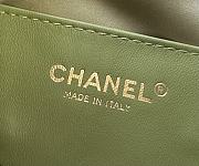 Chanel Small 25 Handbag Light Green Caviar Gold size 30x26x14cm - 6